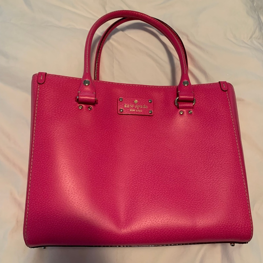 Kate Spade Pink Leather Tote Bag